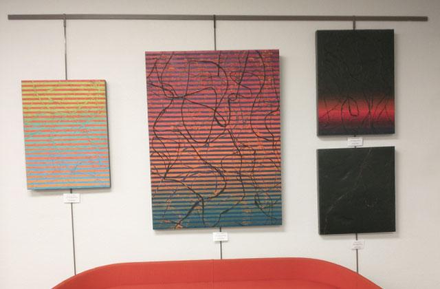Diane Stapleton's exhibit of abstract art, Essential Uncertainty, is on display through May 30 at the St. Cloud library. SUBMITTED PHOTO