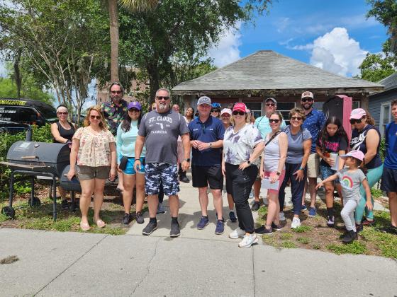 The group gathers outside Granny's Southern Smokehouse. Photos by Ken jackson