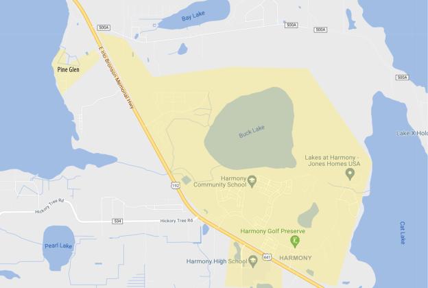 The areas of Harmony, Harmony West and Pine Glen are under a precautionary boil water advisory. MAP/TOHO WATER