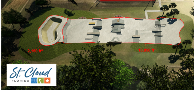 A new skate park will be built in St. Cloud at Ted Broda Park near the south end of Michigan Avenue for a cost of about $1 million. PHOTO/CITY OF ST. CLOUD