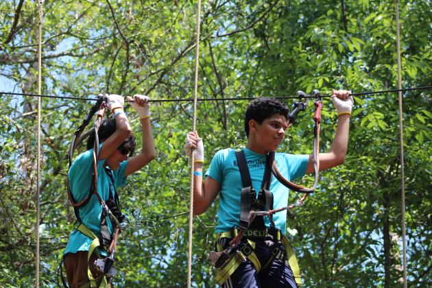 Children in danger of losing their sight recently got the chance to improve their mobility — and confidence — during a recent excursion to Orlando Tree Trek Adventure Park, north of Reunion. PHOTOS/LIGHTHOUSE