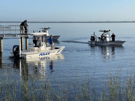 St. Cloud Police, St. Cloud Fire Rescue, the Osceola County Sheriff’s Office and Florida Fish and Wildlife Commission combined efforts to find the body of a local woman who was reported missing Tuesday. PHOTO/ST. CLOUD POLICE