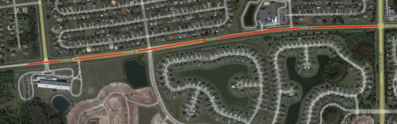County crews will be resurfacing KOA Street from KOA Elementary to Marigold over the next two weeks. PHOTO/OSCEOLA COUNTY