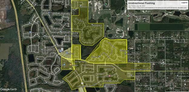 This week's affected areas will be just west and south of Royal St. Cloud Golf Club.  GRAPHIC/TOHO WATER
