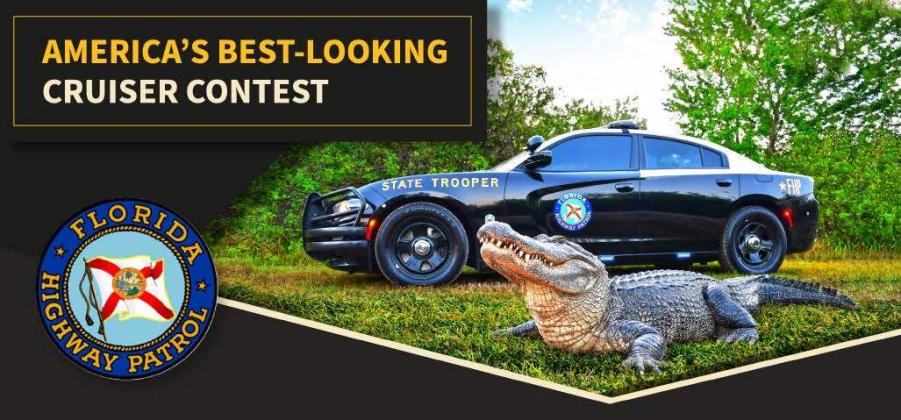 FHP took its submission for the annual American Association of State Troopers (AAST) "Best Looking Cruiser" contest, photographed by retired FHP Lieutenant Jeff Frost, at Gatorland. PHOTO/FHP
