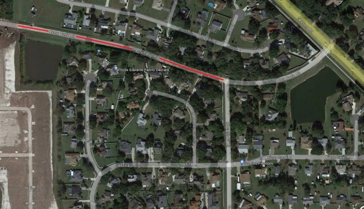 The closure is in effect from Macy Island Road to Cross Prairie Parkway.