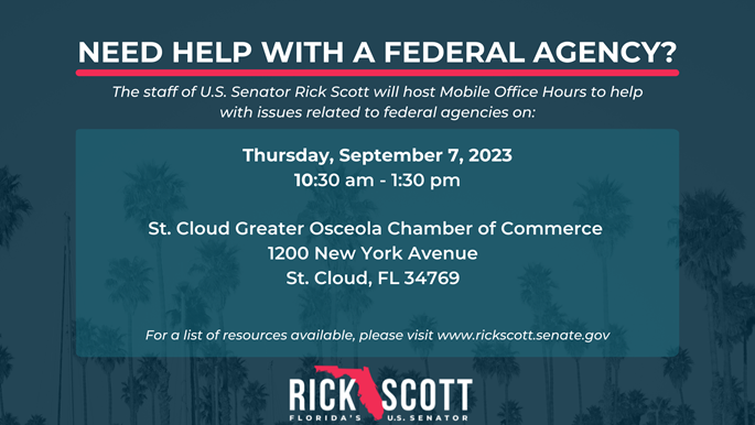 Sen. Rick Scott's staff in St. Cloud Thursday