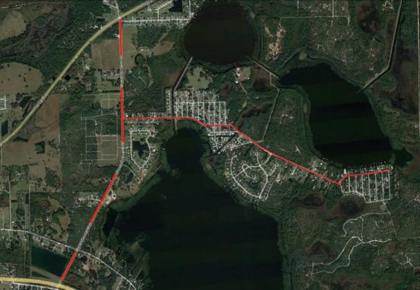 Pine Grove Road will be resurfaced this week. MAP/OSCEOLA COUNTY