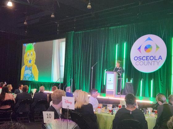 County Commission Chair Viviana Janer presents the 11th annual State of the County Address Thursday at Osceola Heritage Park. PHOTO/KEN JACKSON