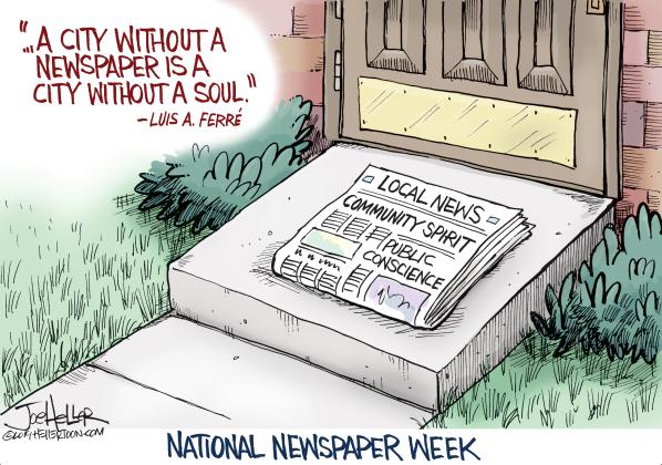 During the first week of October, the 83rd celebration of National Newspaper Week, support for the newspaper industry is highlighted all over North America.