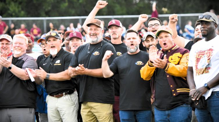 Former St. Cloud Bulldogs were on hand for Friday's ceremonies.