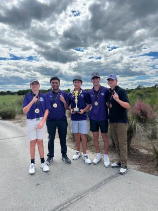 The OBC boys golf champions Celebration Storm. PHOTO/DAN PEARSON