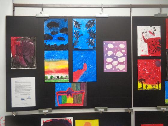 Teen artwork from the World Youth Expo (WYE) Project’s REFLECTIONS: Portraits of Who I Am are on display at the St. Cloud library.  SUBMITTED PHOTO