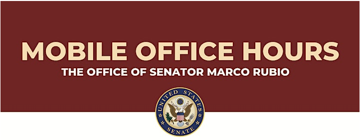 U.S. Senator Marco Rubio’s (R-FL) office is hosting in-person and virtual Mobile Office Hours in Kissimmee next week.