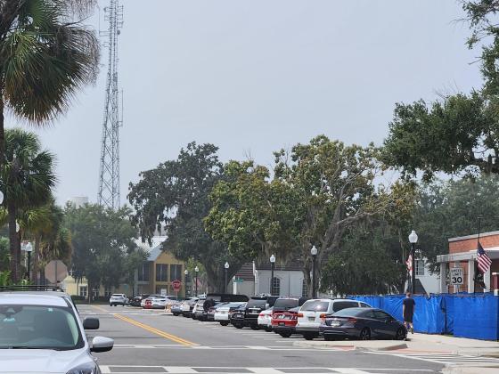 Hazy skies over downtown Kissimmee Tuesday. PHOTO/KEN JACKSON