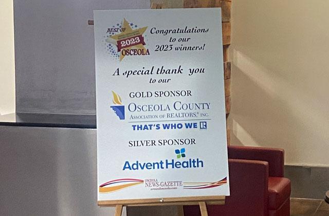 Thank you to our Gold Sponsor Osceola County Association of Realtors, Inc. and our silver sponsor AdventHealth. Photo/Jamie Sousse