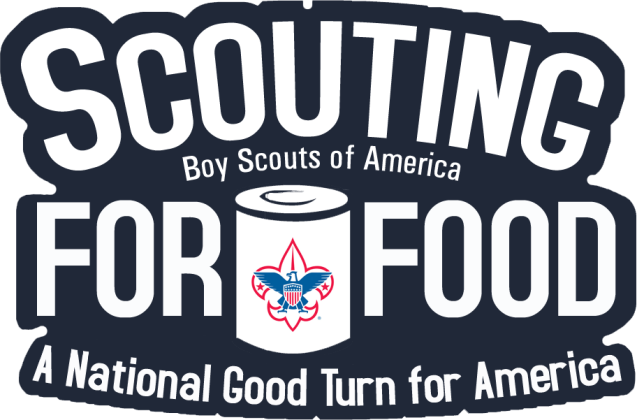 Put canned or non-perishable food in the Scouting for Food bag, and hang it back up or leave it outside your door, and the Boy Scouts will pick it up next Saturday.