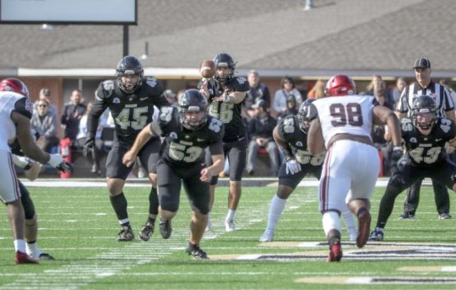 Harmony High alum Chase Whitfield (53) was the long snapper on the 2023 Division II National Champion Harding University Bison. SUBMITTED PHOTO