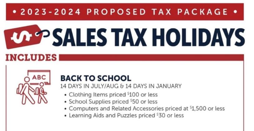 The tax holiday will start Monday and is similar to the back-to-school holidays that Florida has long offered during the summer. FILE GRAPHIC