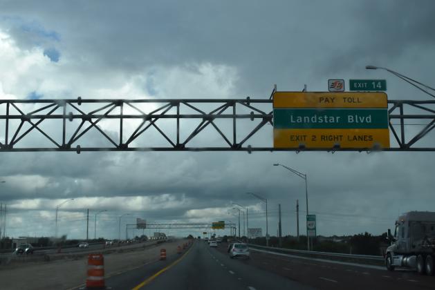 Exit 14 northbound on State Road 417 to Landstar Boulevard now comes a mile earlier. PHOTO/AA ROADS