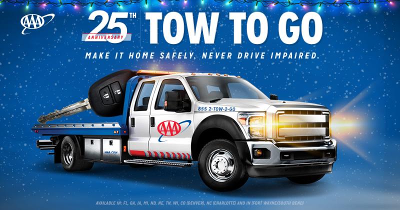 AAA says its service technicians expect to rescue more than 937,000 drivers with car trouble during the upcoming holidays — so Tow to Go should be treated as a last resort.
