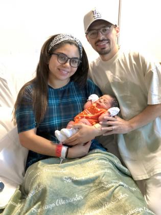 HCA Florida Osceola Hospital welcomed Santiago Alexander, the son of Laura and Santiago of Haines City, as Osceola County's first baby born in 2024. PHOTO/HCA FLORIDA HEALTHCARE