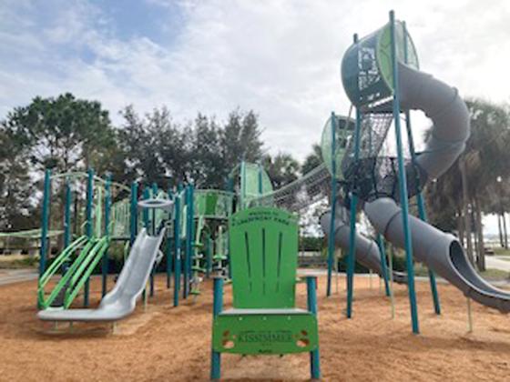 Kissimmee city officials Friday cut the ribbon on a first-of-itskind inclusive children’s park by the Lakefront. PHOTOS/DAVID CHIVERS