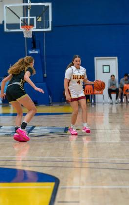 Guard Jaelyn Bonilla hopes to help St. Cloud earn a fifth straight OBC championship this week (Photo courtesy Chad Ansbaugh/St. Cloud High School).