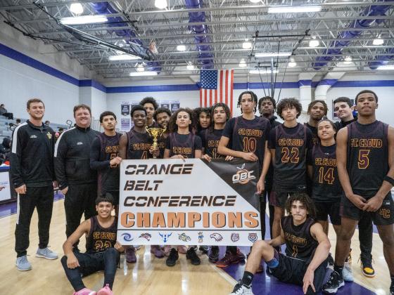 The St. Cloud Bulldogs picked up their first OBC boys basketball title Friday. It's their first winning season since the early 2000s. PHOTO/MARIO CASAMALHUAPA
