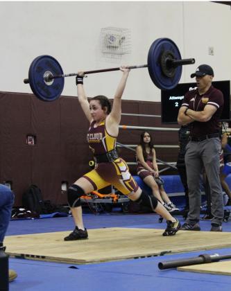 Ashley Aun is not only favored in the OBC Championship in the 110-pound class, but should be a factor in the FHSAA Girls Weightlifting state championship next month (Photo courtesy St. Cloud High School)