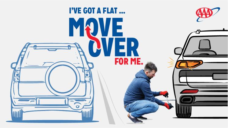 Florida's 'Move Over Law' expands in 2024 to include moving over a lane or slowing down for any vehicle in distress or showing flashing warning lights. GRAPHIC/AAA