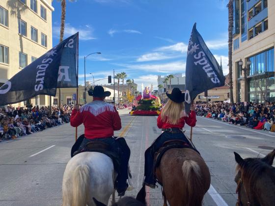 A view from inside the parade. PHOTO/SILVER SPURS QUADRILLE