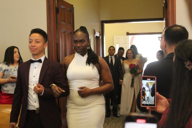 Here comes the bride — and the groom. PHOTO/KEN JACKSON