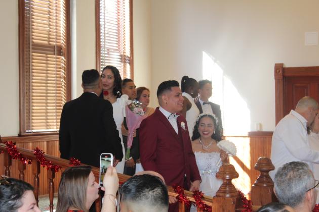 The beaming happy couples. PHOTO/KEN JACKSON