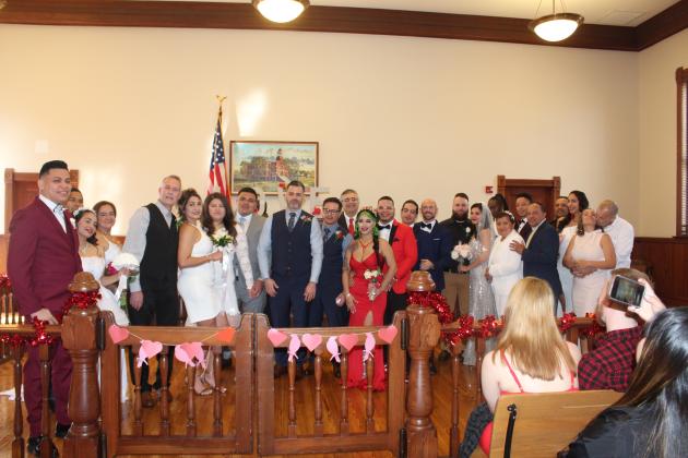 Who needs a dozen roses when a dozen couples can get married on Valentine’s Day, thanks to the Osceola Clerk of the Circuit Court &amp; County Comptroller’s Office. PHOTO/KEN JACKSON