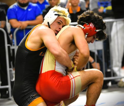 Harmony's Shawn McCallister will wrestle for a Class 3A state title at 157 pounds Saturday at the Silver Spurs Arena. PHOTO/KATIE WILLIAMS
