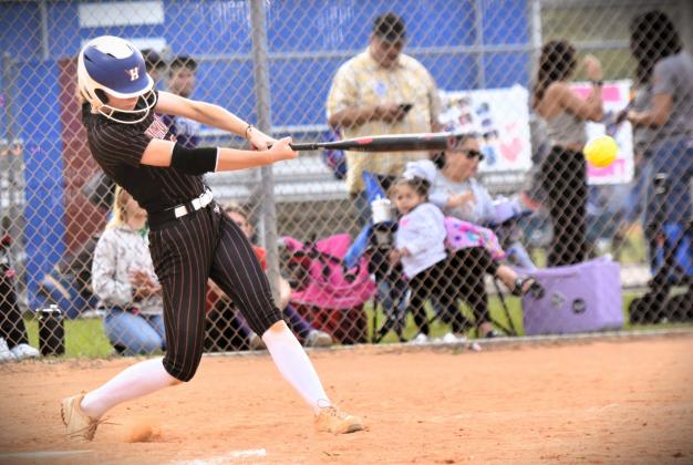 Leah Green homered and pitched a two-hitter against Tohopekaliga Tuesday in the OBC semifinal to set up a Longhorns-Bulldogs championship Friday. PHOTO/KATIE WILLIAMS