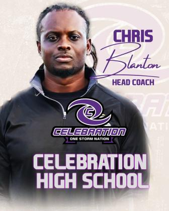 Blanton, a former Celebration assistant coach, takes over as the Storm's head football coach. PHOTO/CELEBRATION H.S.