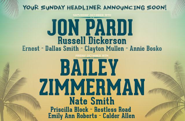 Country Thunder announced its lineup for the annual festival coming to Osceola Heritage Park Oct. 18-20 — at least most of it. GRAPHIC/COUNTRY THUNDER