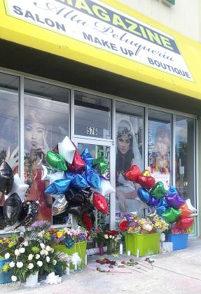 In the hours and days after the Pulse nightclub shooting on June 12, 2016, makeshift memorials spring up, like at the hair salon victims Juan Rivera Velasquez and Luis Daniel Conde ran in Kissimmee. Osceola County plans a permanent tribute. FILE PHOTO
