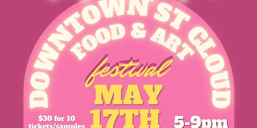 The Downtown St. Cloud Food and Arts Festival takes place in on Friday, May 17 from 5-9 p.m.  This is an opportunity to sample local eateries, enjoy foods, drinks, sweets, live music, local vendors and more.