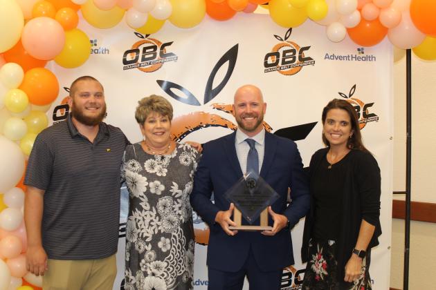 Tohopekaliga Coach Rob Weilert, winner of the Mike Fields Distinguished Leadership Award. PHOTO/KEN JACKSON