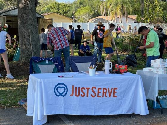 More than 100 volunteers from two different denominations planted multiple gardens at a recent service project at the Kissimmee First Church of the Nazarene. SUBMITTED PHOTO 