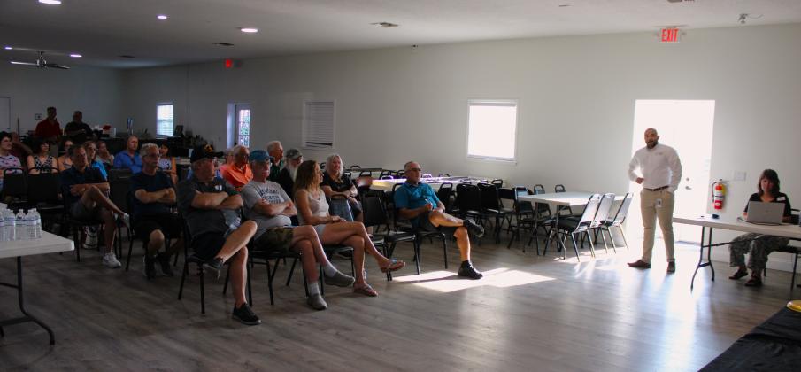 Abismael Abreu, the St. Cloud’s Strategic Initiatives Administrator, briefs residents on the draft Strategic Plan. PHOTO/TERRY LLOYD