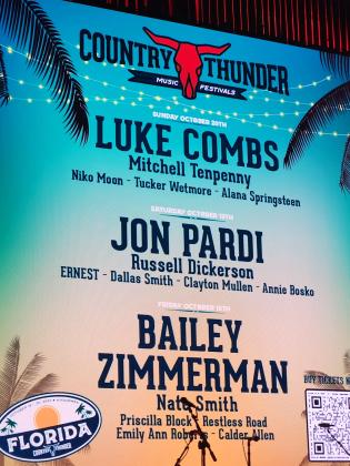 Luke Combs was announced as the Sunday, Oct. 20 headliner for Country Thunder at an event May 8 at Ole Red at ICON Park. PHOTO/KEN JACKSON