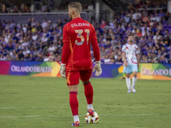 Mason Stajduhar got the start in goal Saturday for Orlando City with Pedro Gallese off with Peru in Copa America. PHOTO/MARIO CASAMALHUAPA