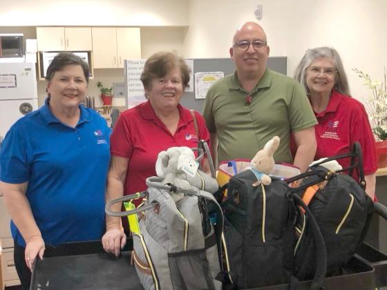 Chapter Regent Kim Tennison, Chapter Vice Regent Ginny Brown, VA CDCE Specialist Benji Lopez and Chapter America 250 Chair Nona Osha. Michael Osha (not pictured) headed up transportation and photography.. SUBMITTED PHOTO