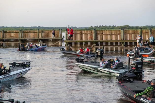 Boats head out of Kissimmee's Toho Marina to fish the 2024 ICAST Cup presented by Major League Fishing. PHOTO/ICAST