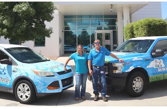 Toho’s Environmental Specialists Sheila Shetters and John Waryas travel throughout Osceola County conducting free irrigation evaluations.