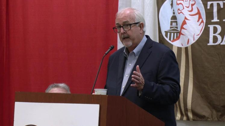Former state and federal emergency-management chief Craig Fugate speaks Tuesday in Tallahassee. PHOTO/NEWS SERVICE OF FLORIDA, MIKE EXLINE